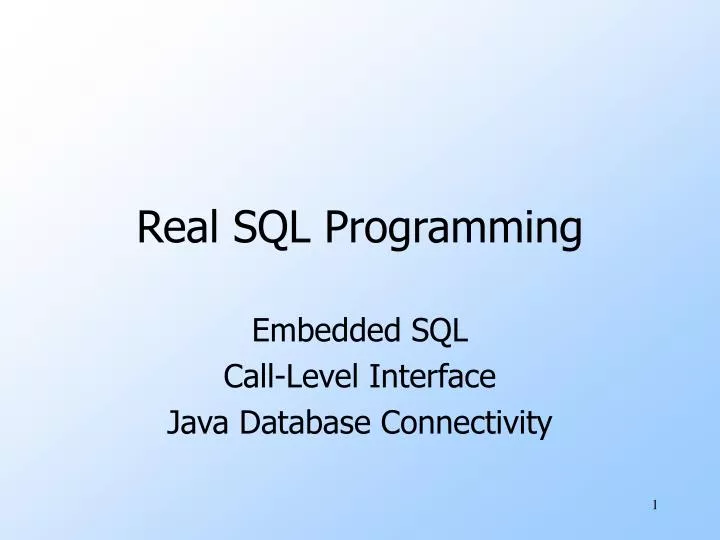 real sql programming