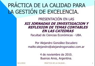 pr ctica de la calidad para la gesti n de excelencia