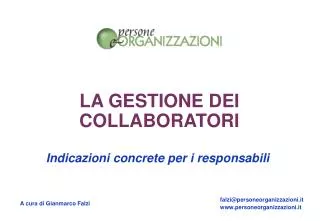 la gestione dei collaboratori