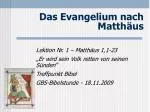 Das Evangelium nach Matthäus - slide 1