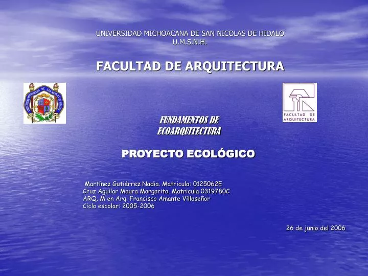 universidad michoacana de san nicolas de hidalo u m s n h facultad de arquitectura