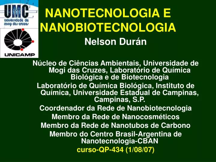 nanotecnologia e nanobiotecnologia