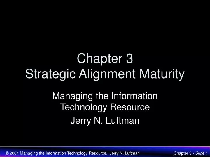 chapter 3 strategic alignment maturity