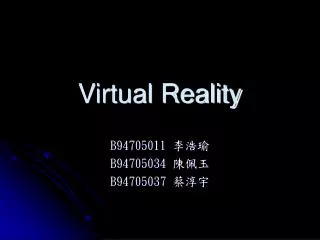 virtual reality