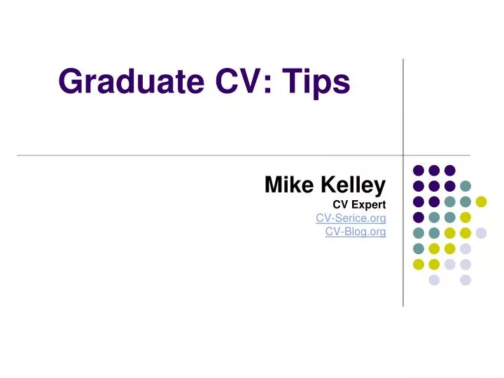 graduate cv tips