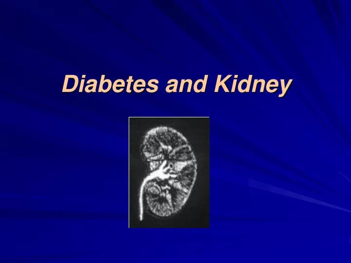 diabetes and kidney
