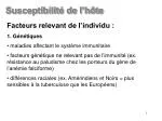 Susceptibilité de l’hôte - slide 1
