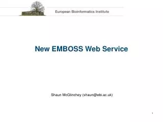 New EMBOSS Web Service