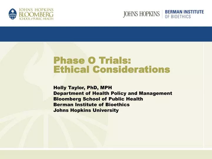 phase o trials ethical considerations