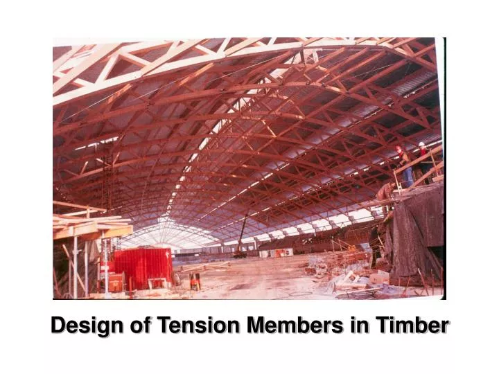 design of tension members in timber