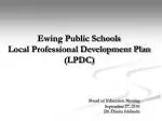 Ewing Public Schools Local Professional Development Plan (LPDC) - slide 1