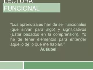 lectura funcional