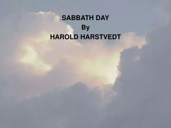 sabbath day by harold harstvedt