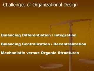 Challenges of Organizational Design