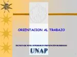 ORIENTACION AL TRABAJO - slide 1