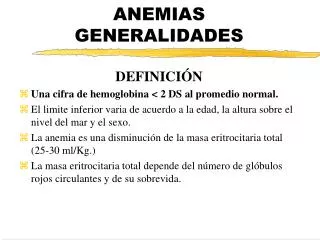 anemias generalidades