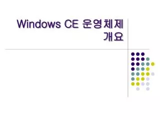Windows CE ???? ??