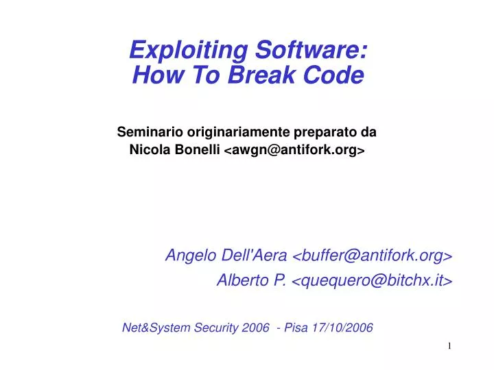 exploiting software how to break code