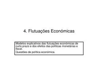 4 flutua es econ micas
