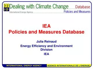 IEA Policies and Measures Database