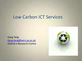 Low Carbon ICT Services