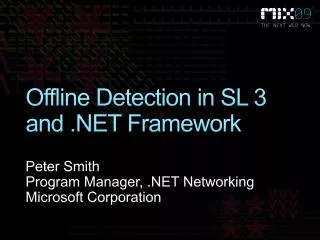 Offline Detection in SL 3 and .NET Framework