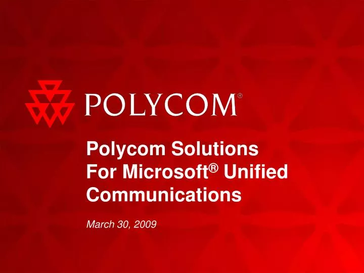 polycom solutions for microsoft unified communications