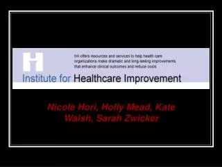 Nicole Hori, Holly Mead, Kate Walsh, Sarah Zwicker