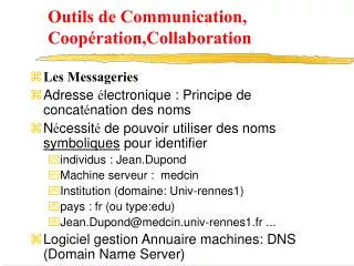 Outils de Communication, Coopération,Collaboration