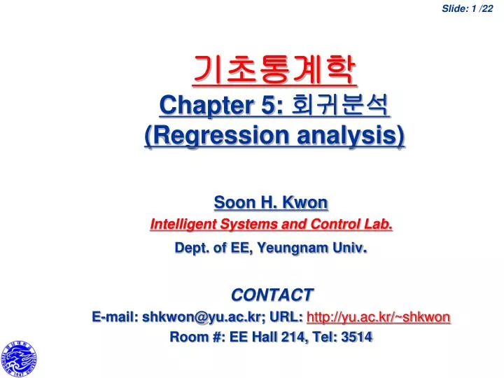 chapter 5 regression analysis