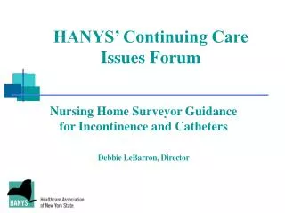 HANYS’ Continuing Care Issues Forum