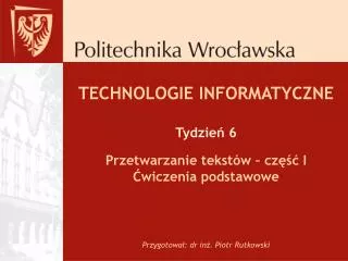 technologie informatyczne tydzie 6