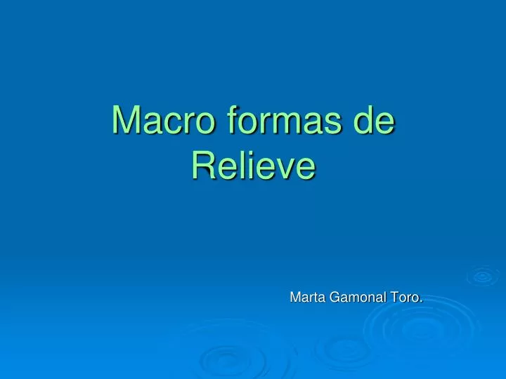 macro formas de relieve