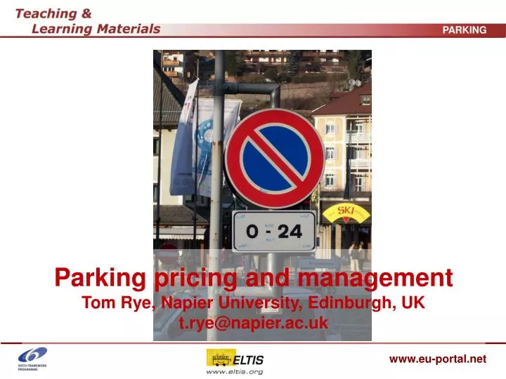 parking pricing and management tom rye napier university edinburgh uk t rye@napier ac uk