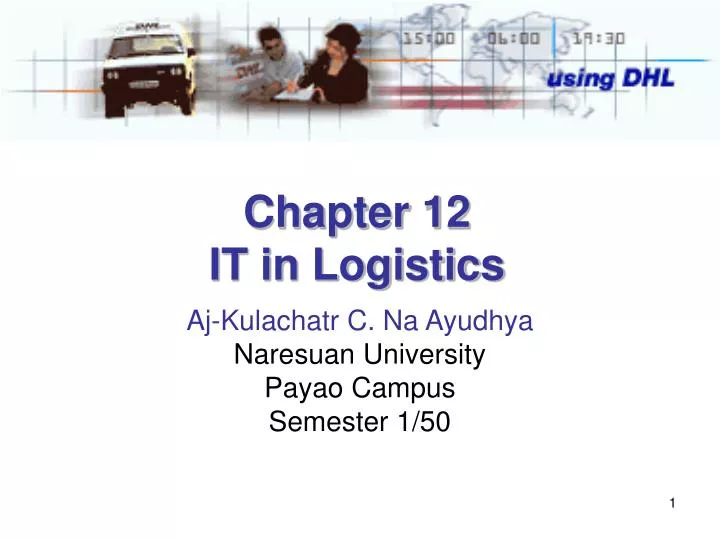 chapter 12 it in logistics