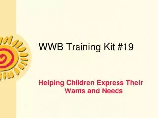 WWB Training Kit #19