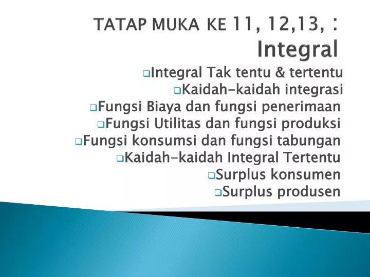 tatap muka ke 11 12 13 integral