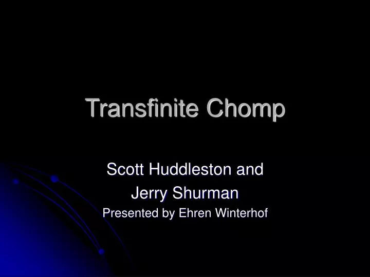 transfinite chomp