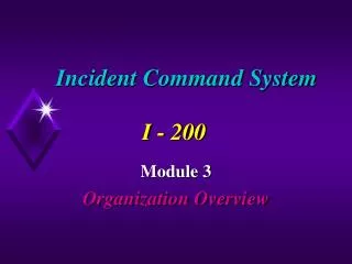 Incident Command System I - 200