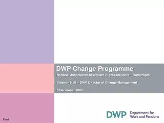 DWP Change Programme