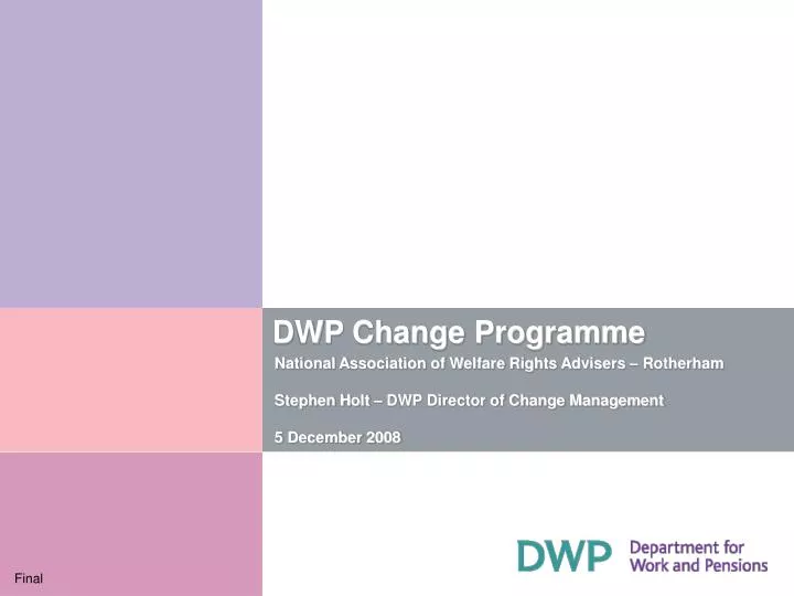dwp change programme