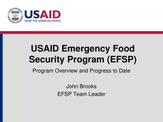 USAID Emergency Food Security Program (EFSP)