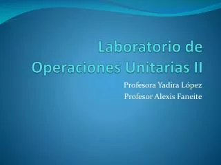 laboratorio de operaciones unitarias ii
