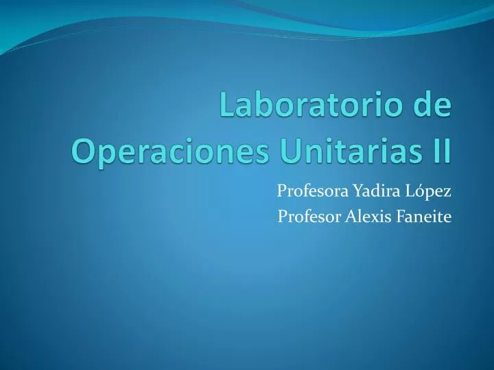 laboratorio de operaciones unitarias ii