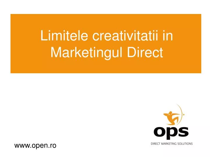 limitele creativitatii in marketingul direct