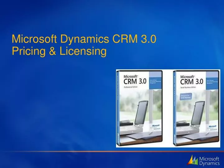 microsoft dynamics crm 3 0 pricing licensing