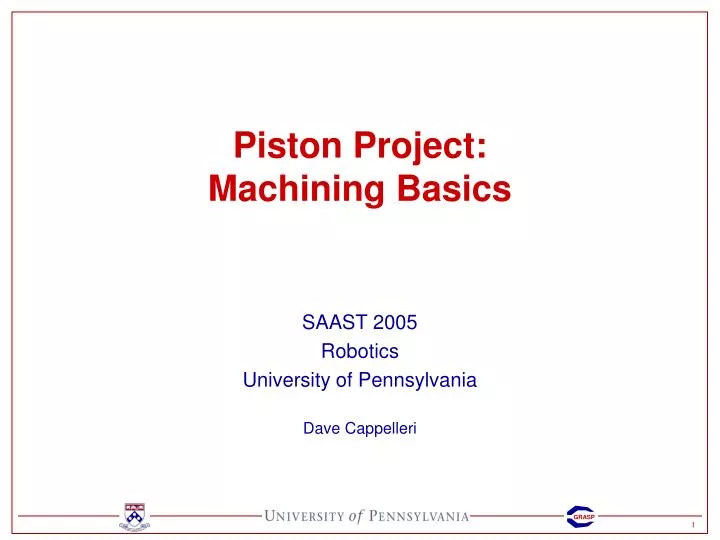 piston project machining basics