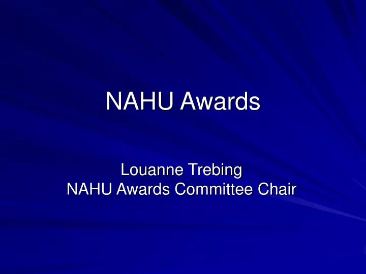 nahu awards