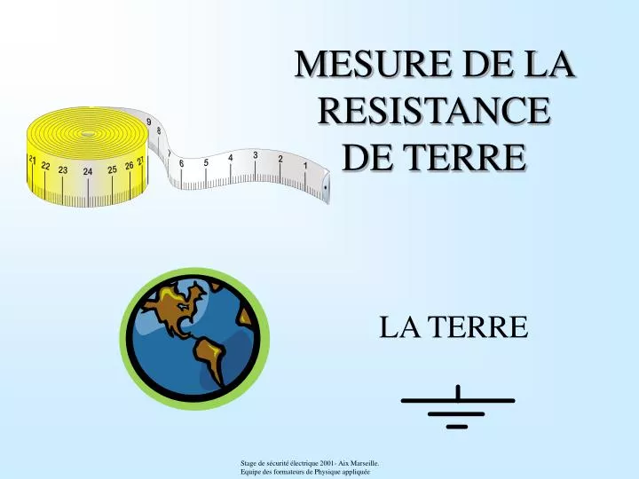 mesure de la resistance de terre