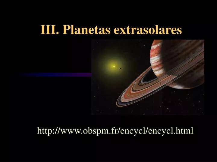 iii planetas extrasolares